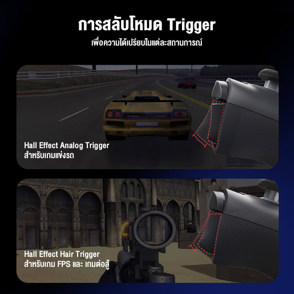 จอยเกมไร้สาย GAMESIR G8 PLUS - สีดำ